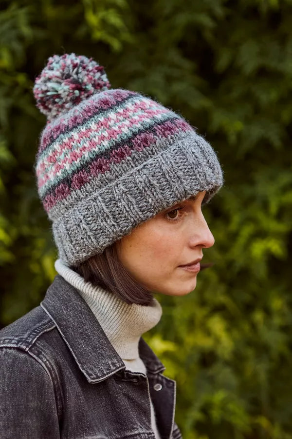 Pachamama Wharfdale Bobble Beanie-Hat-White finn