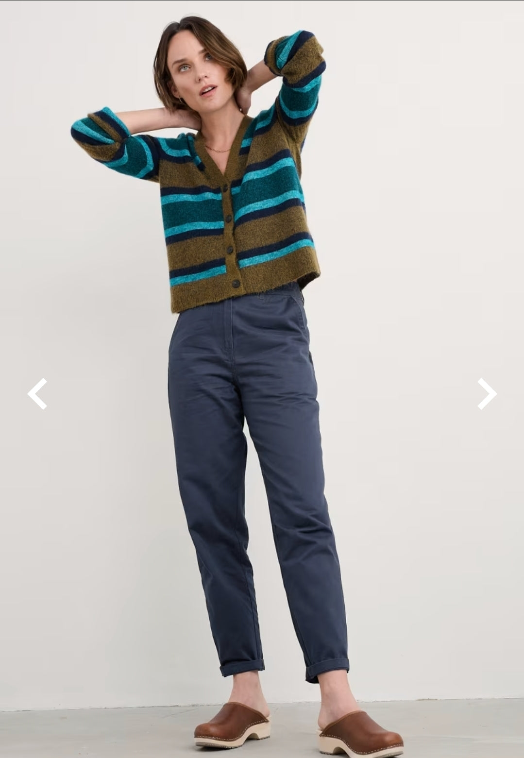 Seasalt Etching V-Neck Cardigan Contains Mohair