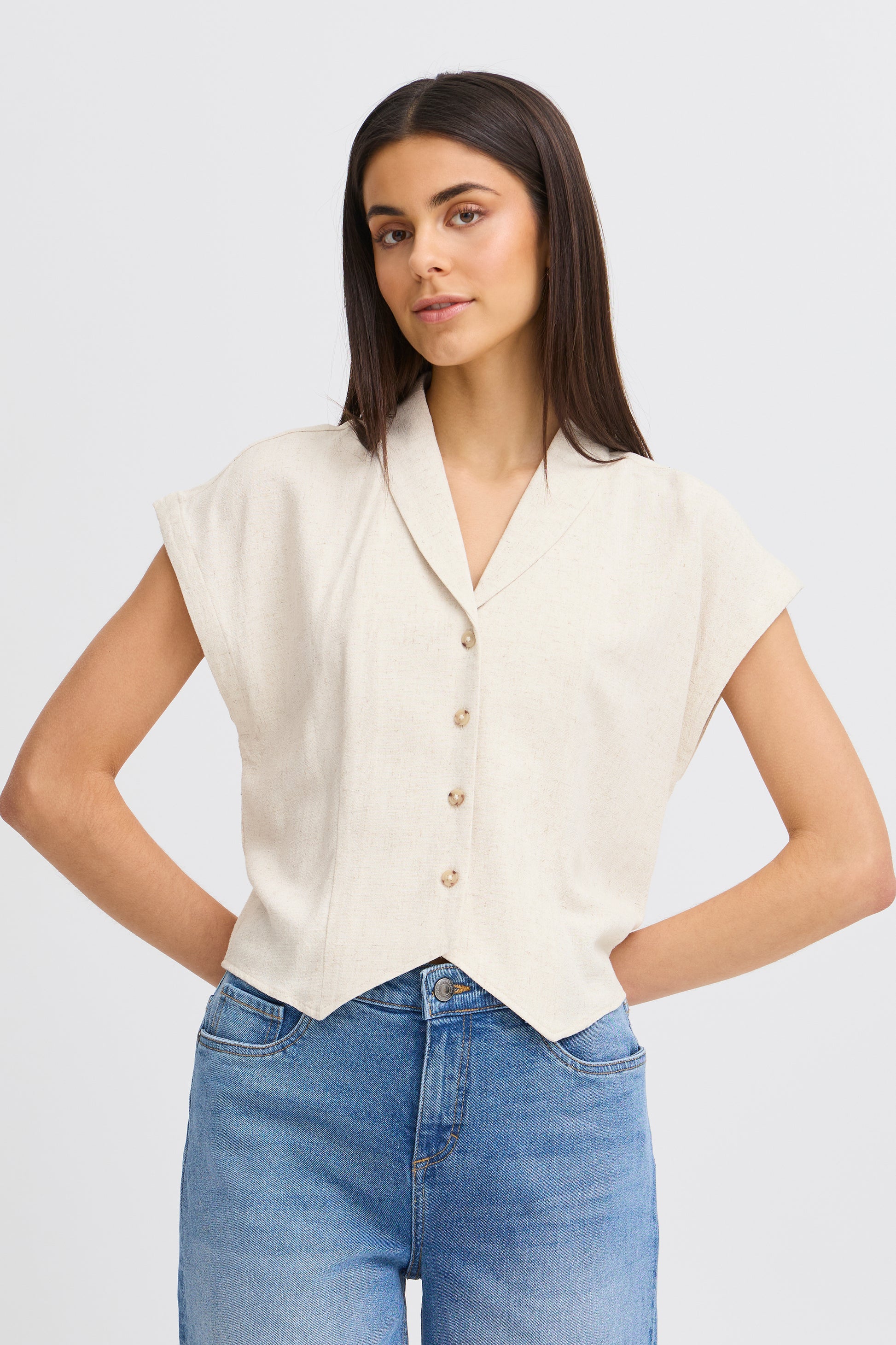 Fransa Fratel Shirt-White finn