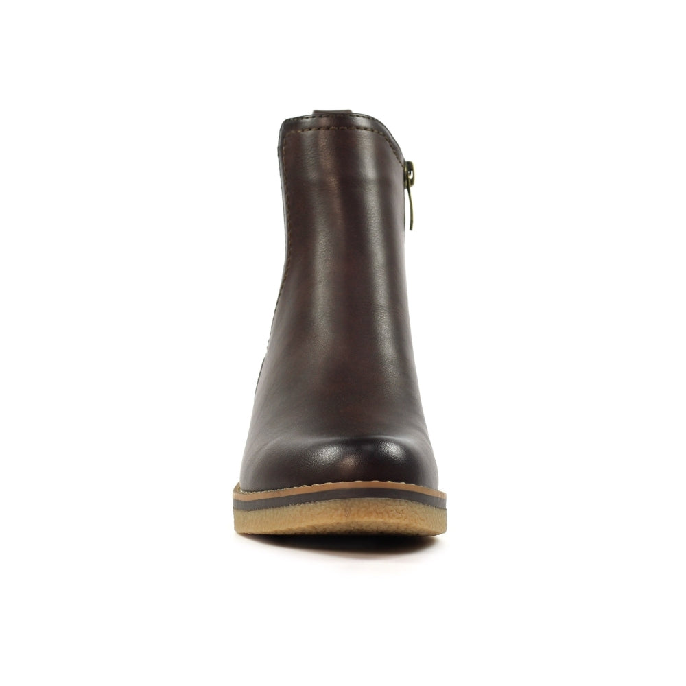 Conrad Brown Ankle Boot-Footwear-White finn