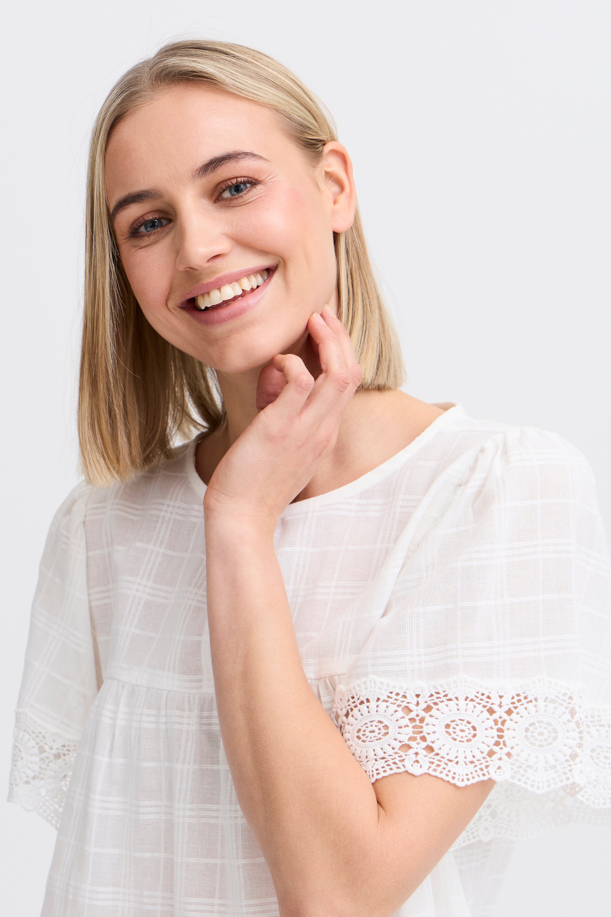 Fransa Frlana Blouse 1-Shirts & Tops-White finn