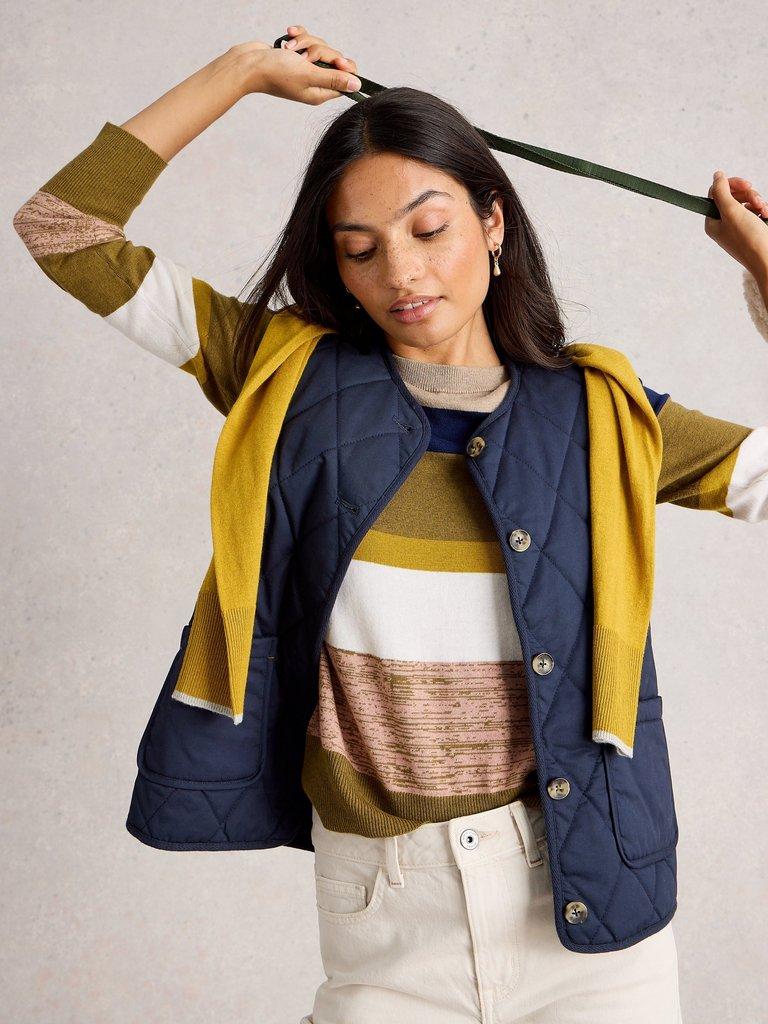 White Stuff Katie Stripe Jumper-Jumper-White finn