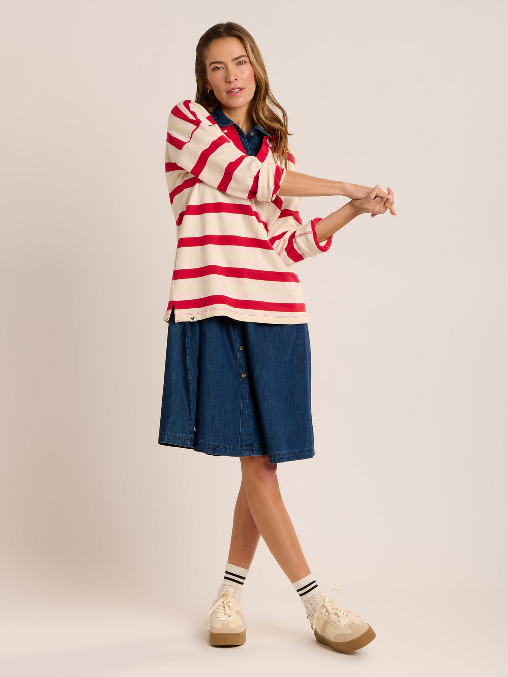 Brakeburn Caundle Sweatshirt-Brakeburn-White finn