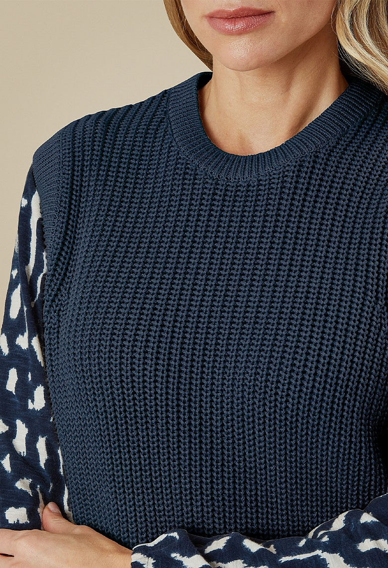 CASSIE KNITTED TANK Biscuit-Knitwear-White finn