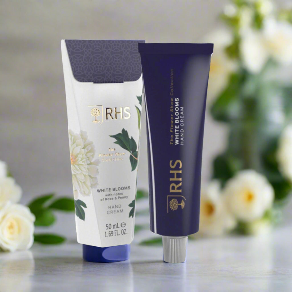 RHS Flower Show White Blooms Hand Cream 50ml-Body Care-White finn