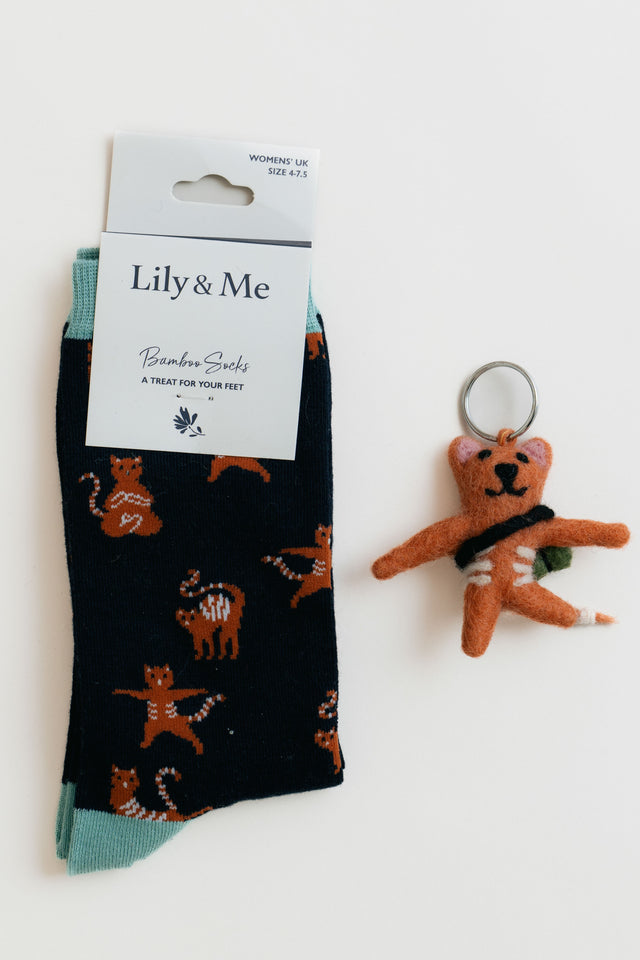 Lily & Me YOGA CATS SOCK GIFT BOX