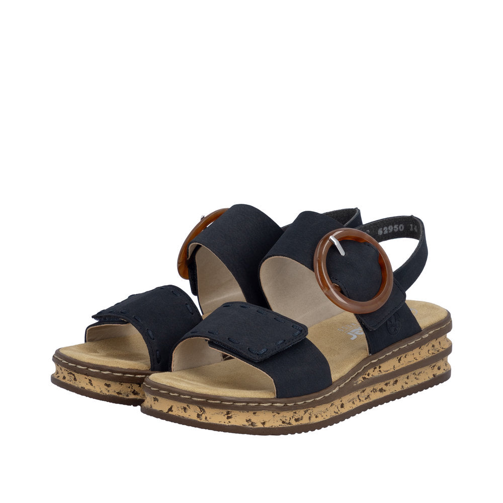 Rieker Black Sandal 62950