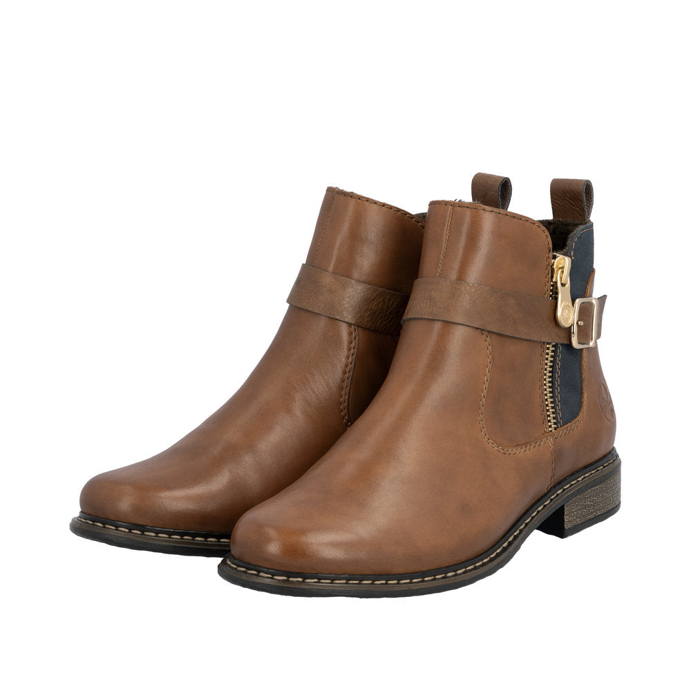 Rieker Tan Chelsea Boot Z4959-22-Footwear-White finn