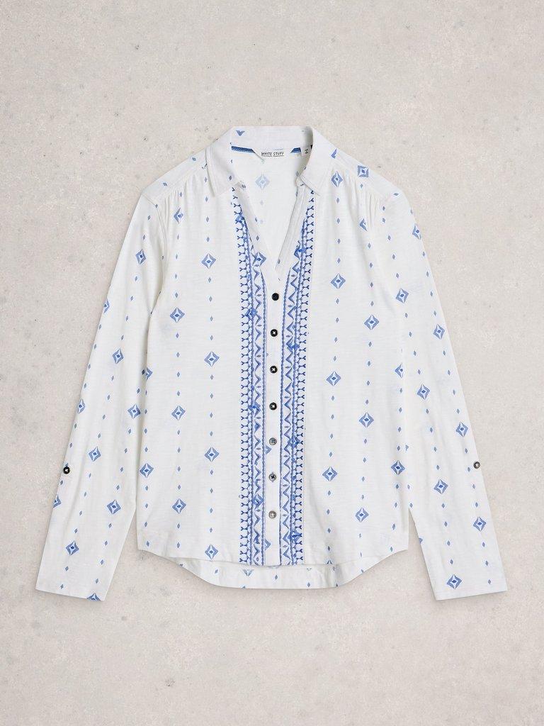 White Stuff WOMENS ANNIE COLLARED SHIRT JERSEY