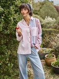 White Stuff saffie mixed stripe shirt