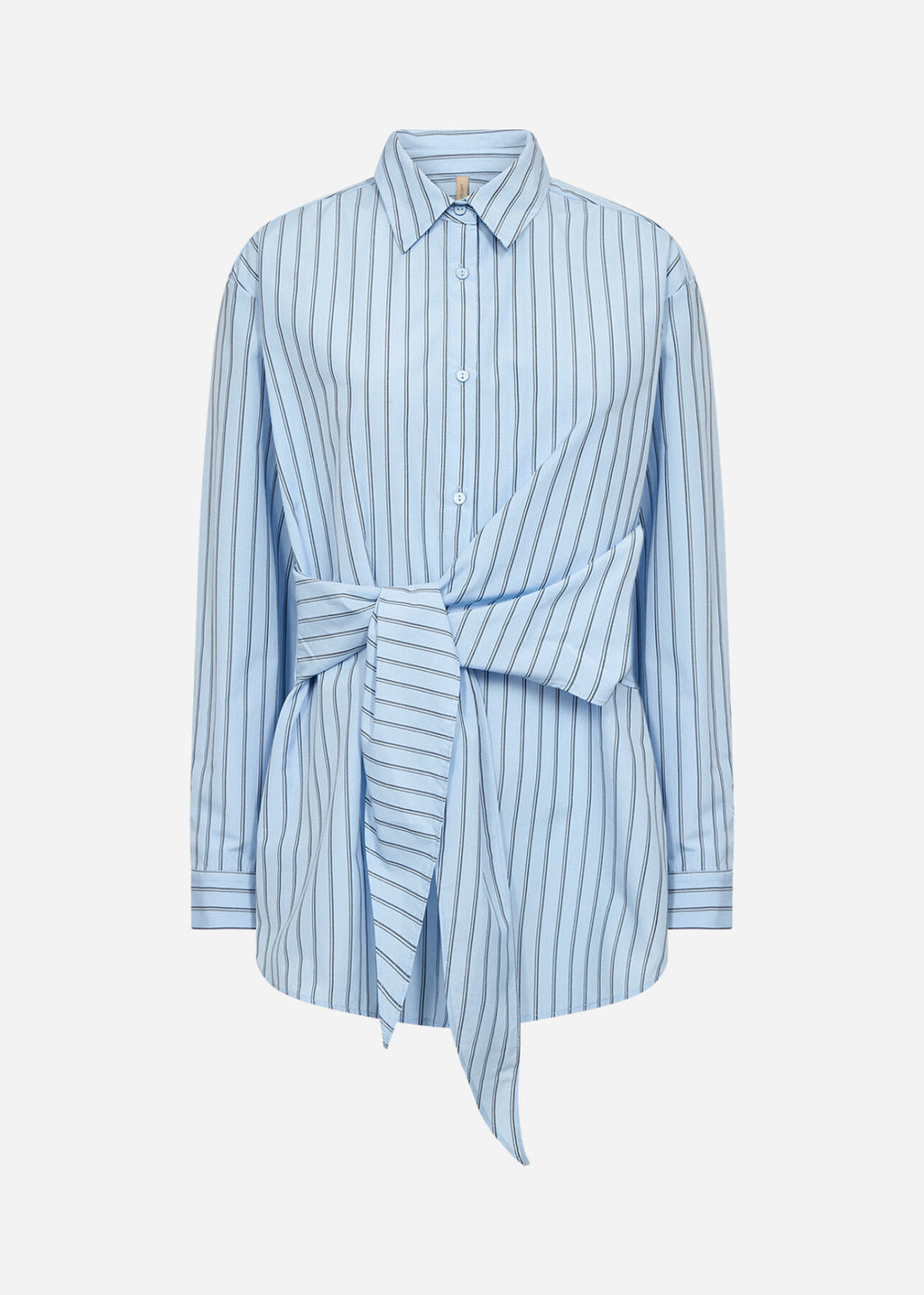 Soya Concept SC-BARDOT 3 Shirt Light blue-Soya Concept-White finn