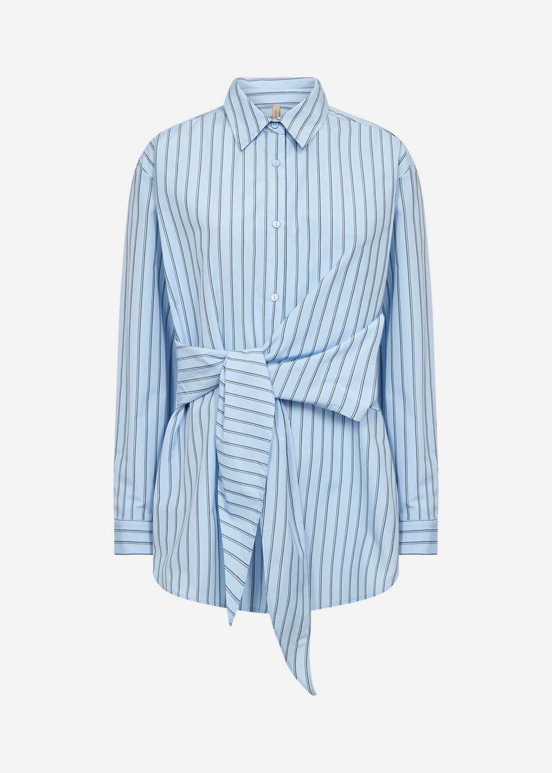 Soya Concept SC-BARDOT 3 Shirt Light blue-Soya Concept-White finn