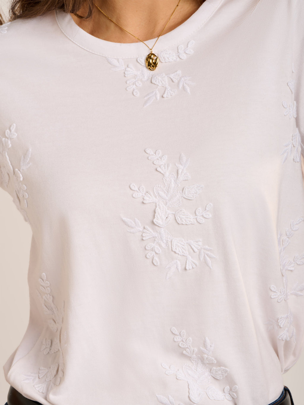 Brakeburn Agathe T-Shirt-Brakeburn-White finn