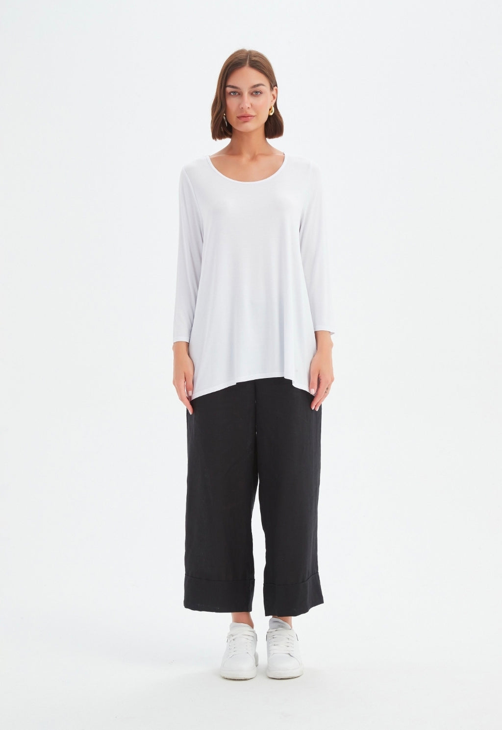 Tirelli Wide Sleeve Yoke Tee White