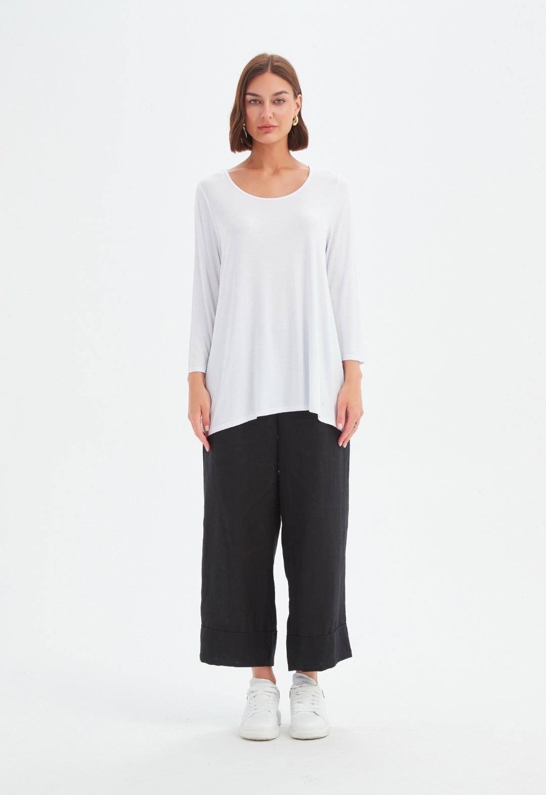 Tirelli Wide Sleeve Yoke Tee White