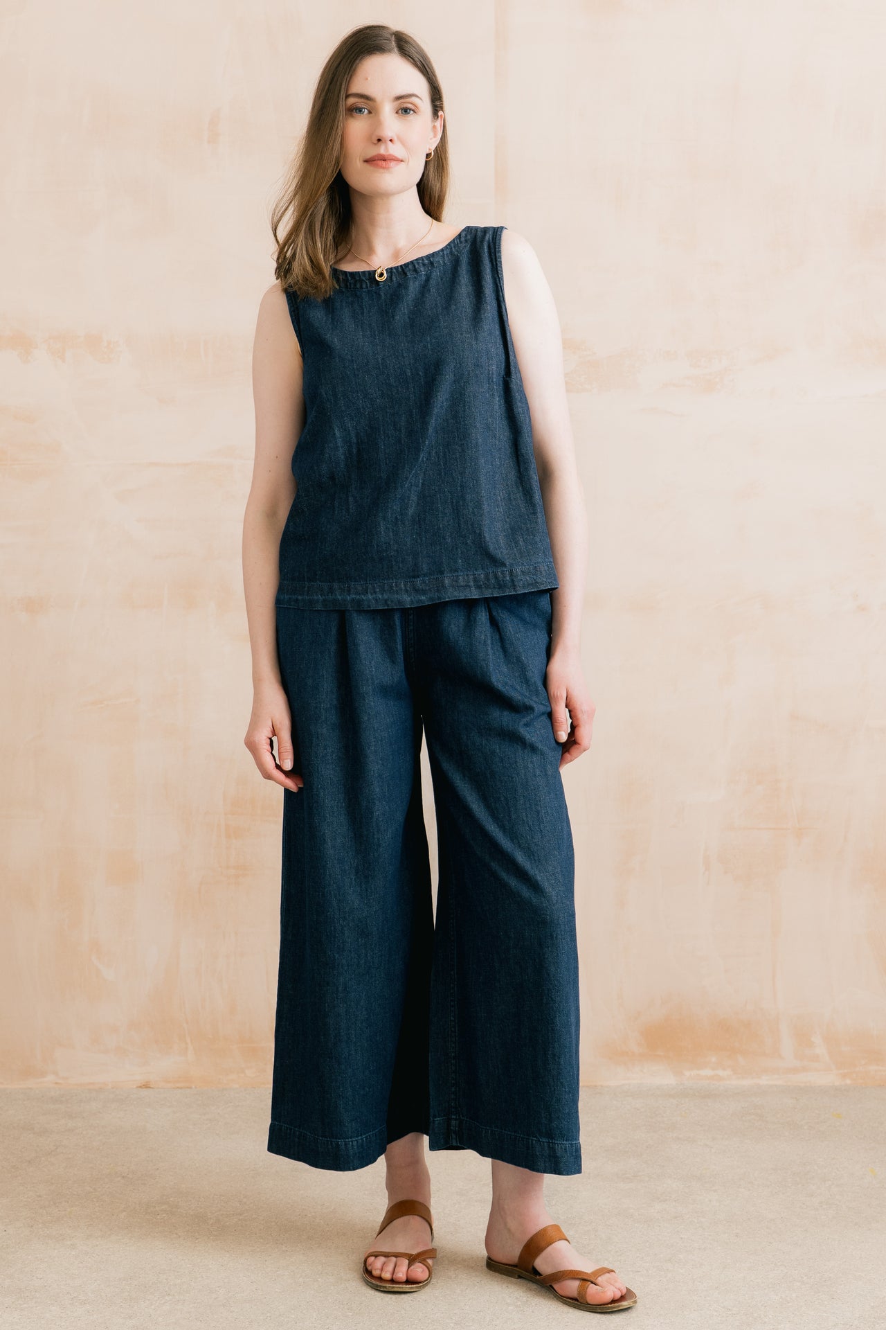 Lily and Me Cora Denim Button Back Vest