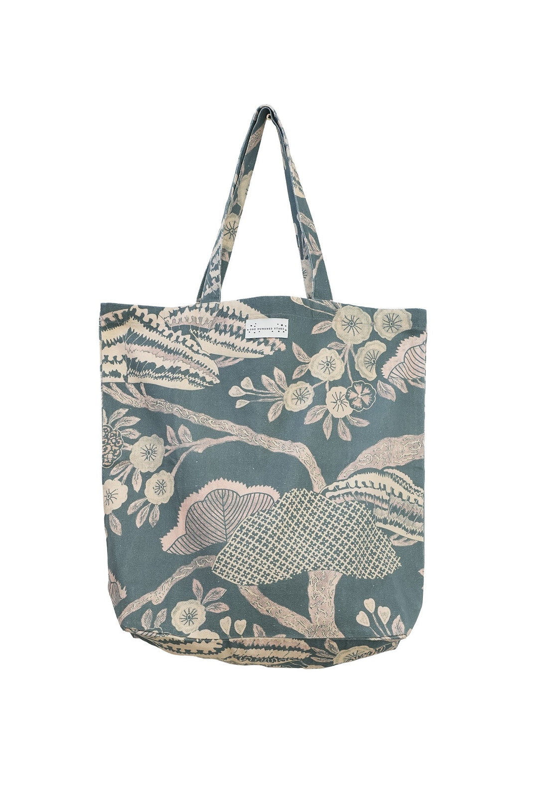 One Hundred Stars Rosa Blue Canvas Bag