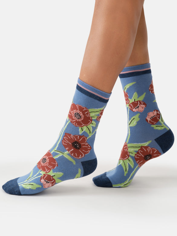 Thought Poppy Meadow Organic Cotton Socks