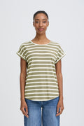 B young Bypamila Oneck Tshirt-Fransa-White finn