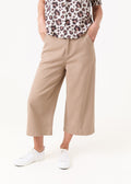 Dreams Cotton Twill Cropped Wide Leg Elasticated Back Jean