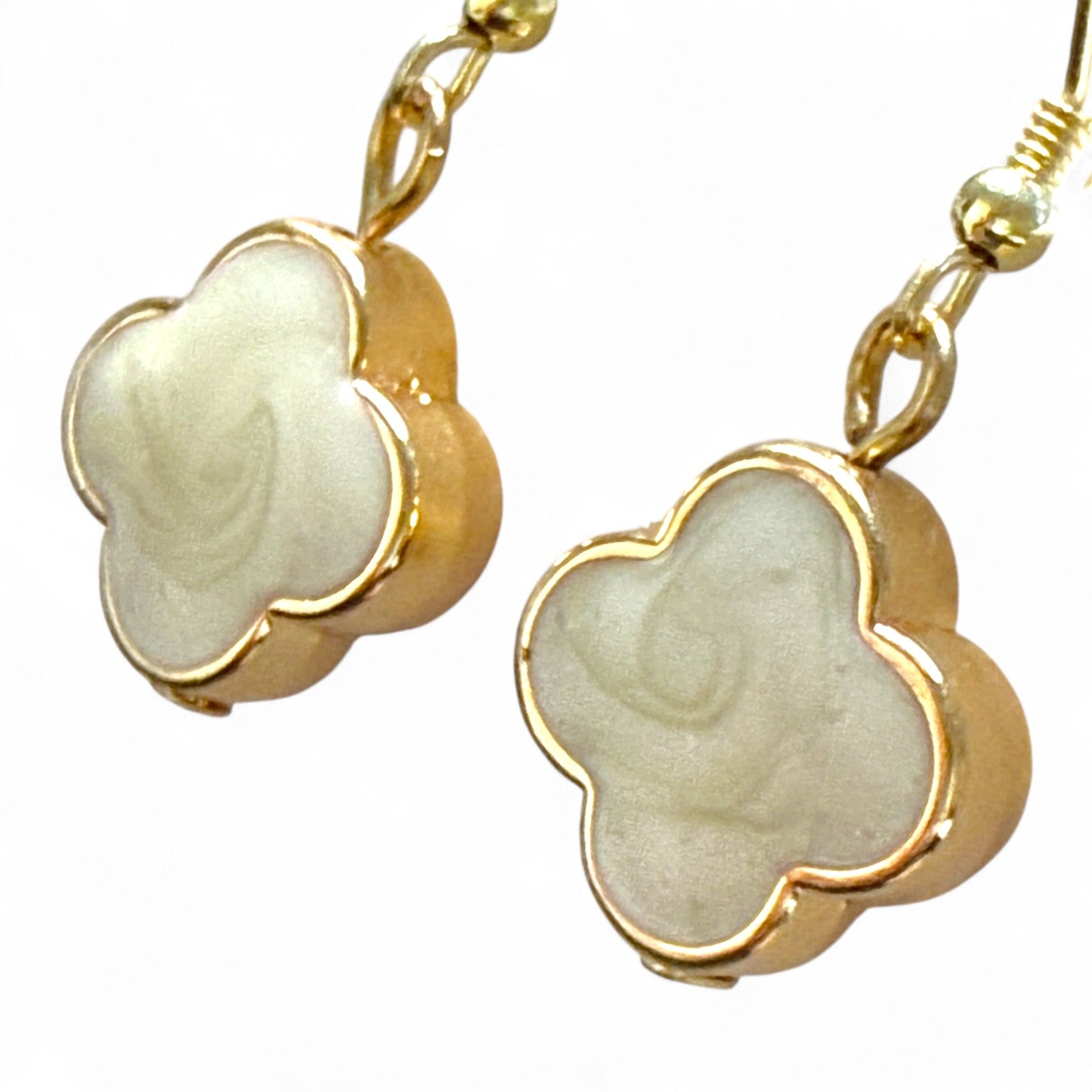 Jess and lou Pearlescent Clover Drop Earring ER191-Jess and Lou-White finn