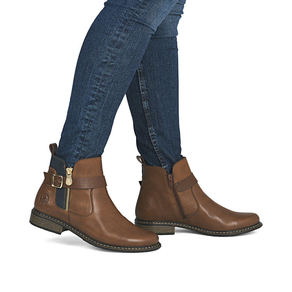 Rieker Tan Chelsea Boot Z4959-22-Footwear-White finn