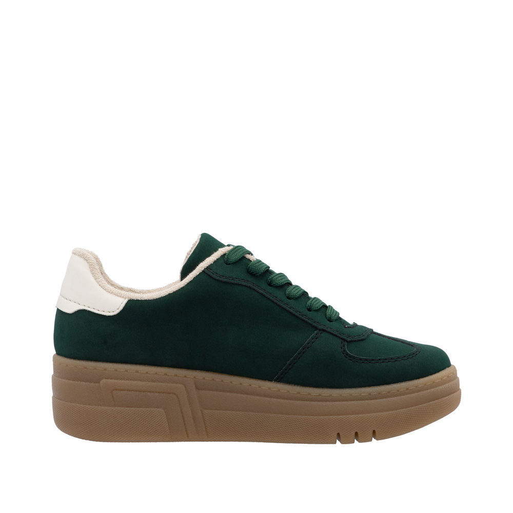 Rieker Green Contrast Trainer M7602-Footwear-White finn