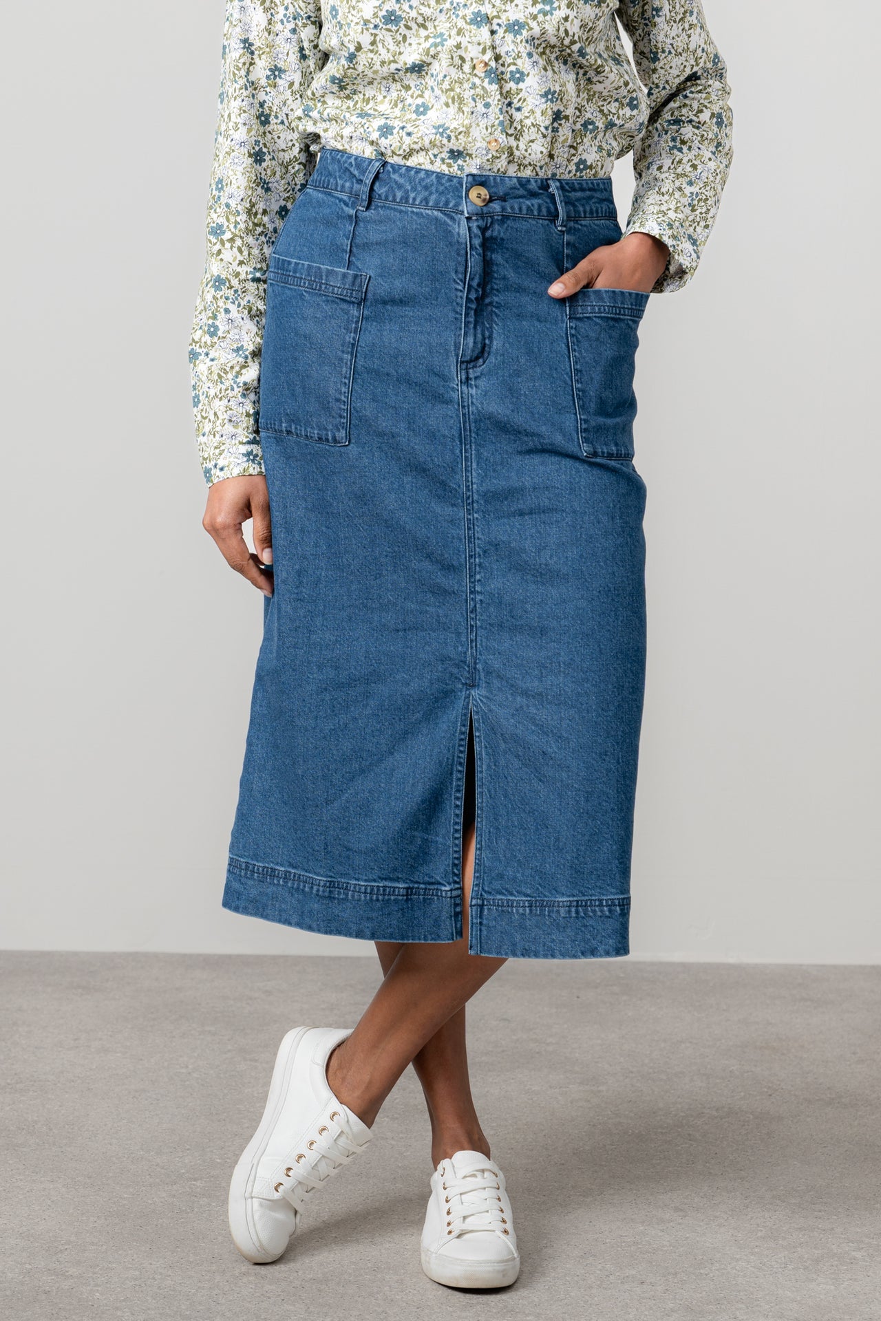 Lily and Me Penrose Skirt Plain-Skirts-White finn
