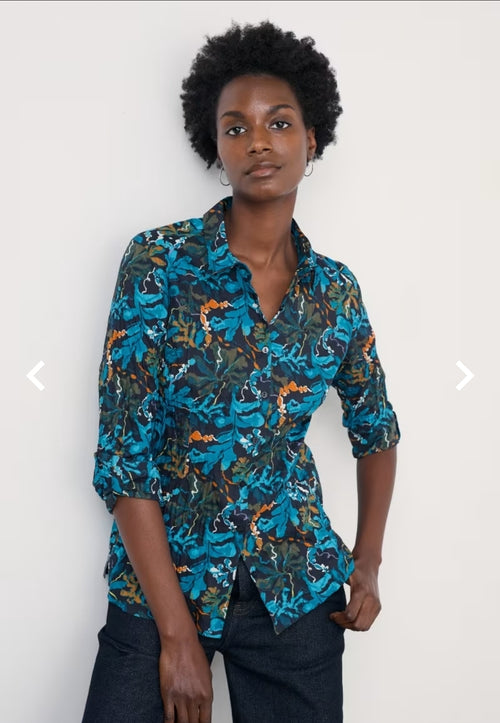 Seasalt Larissa Shirt Floating Fronds Maritime