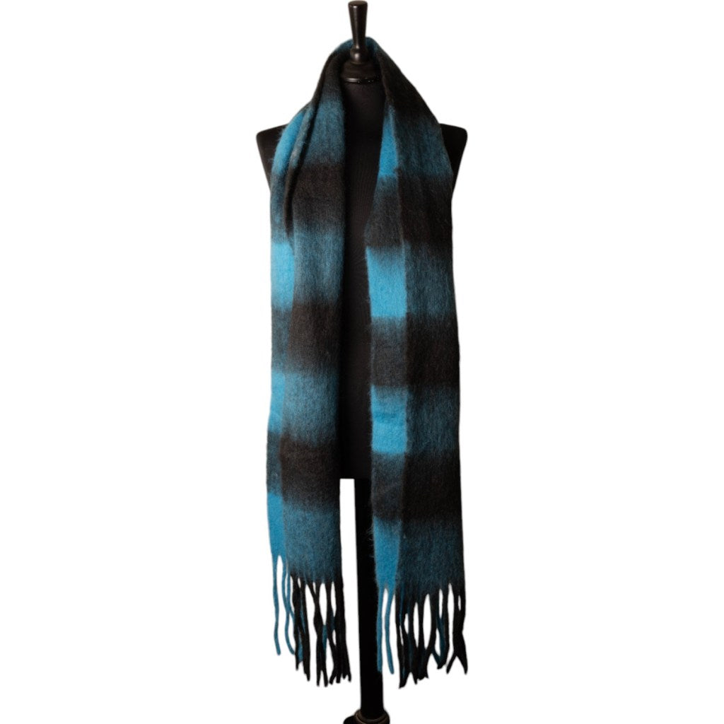 Jess and lou Striped Chunky Scarf-Jess and Lou-White finn