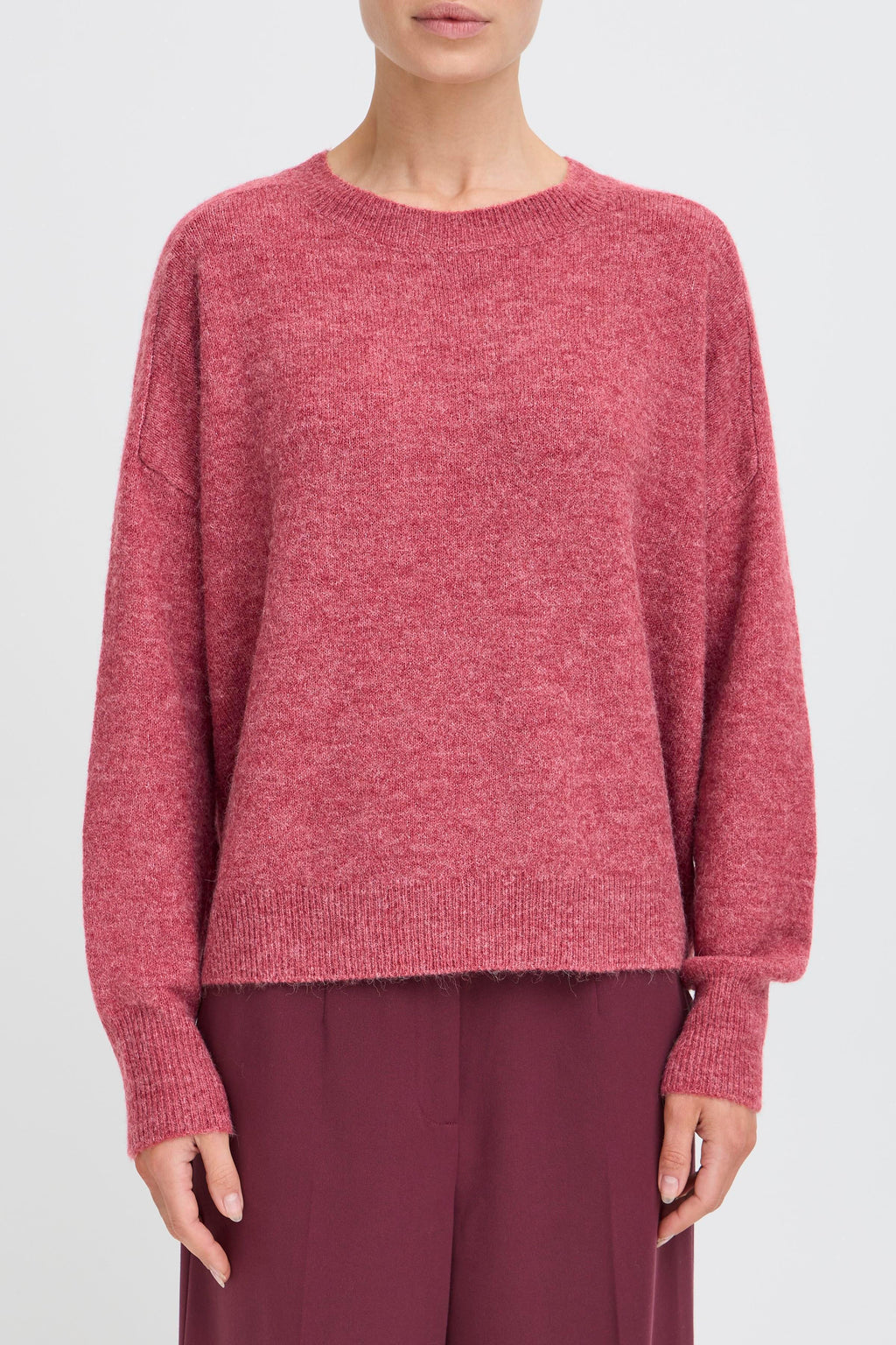 B young Bymonna Jumper-Knitwear-White finn