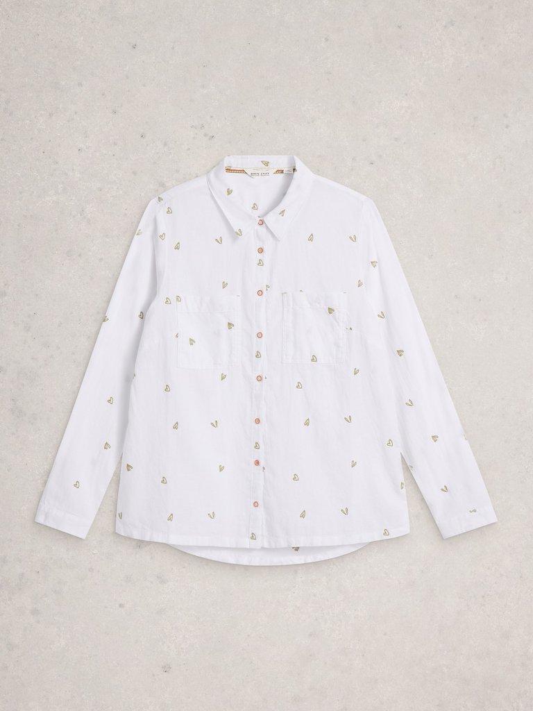 White Stuff Sophie Organic Cotton Shirt-White Stuff-White finn