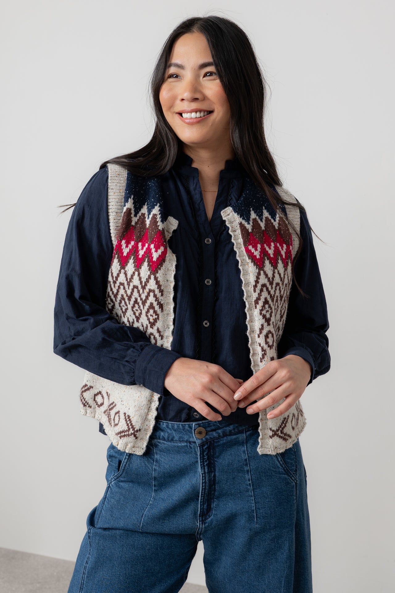 Lily and Me Suvi Waistcoat Tank Fleck Knit