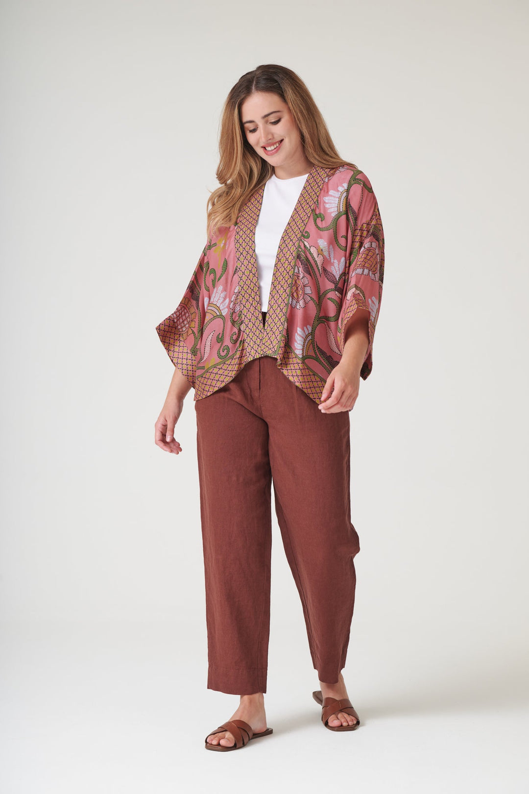 One Hundred Stars Giant Kantha Dusk Kimono