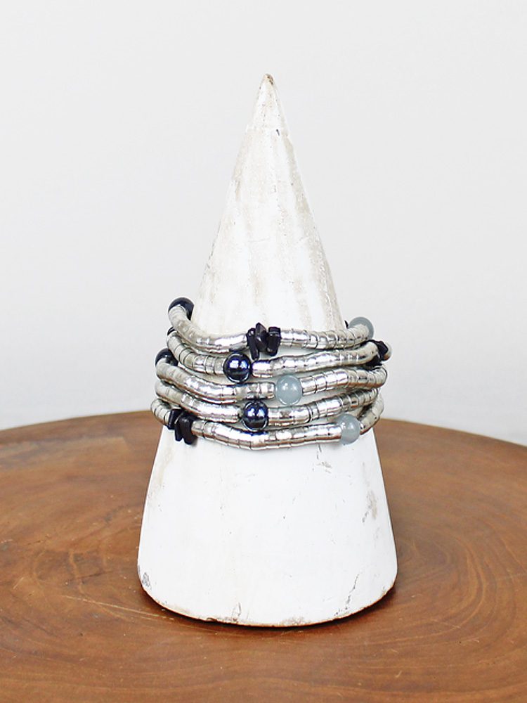 KH6602 SET OF 5 SNAKE BRACELETS WITH BEADS
