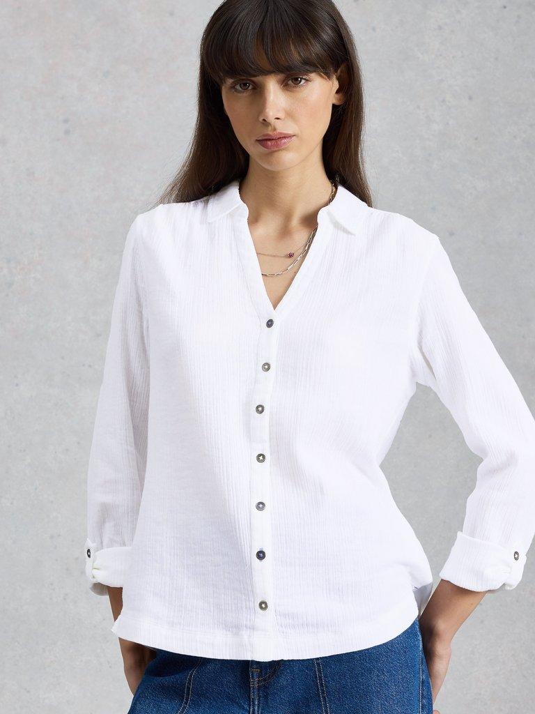 White Stuff Annie Double Cloth in Brilliant White
