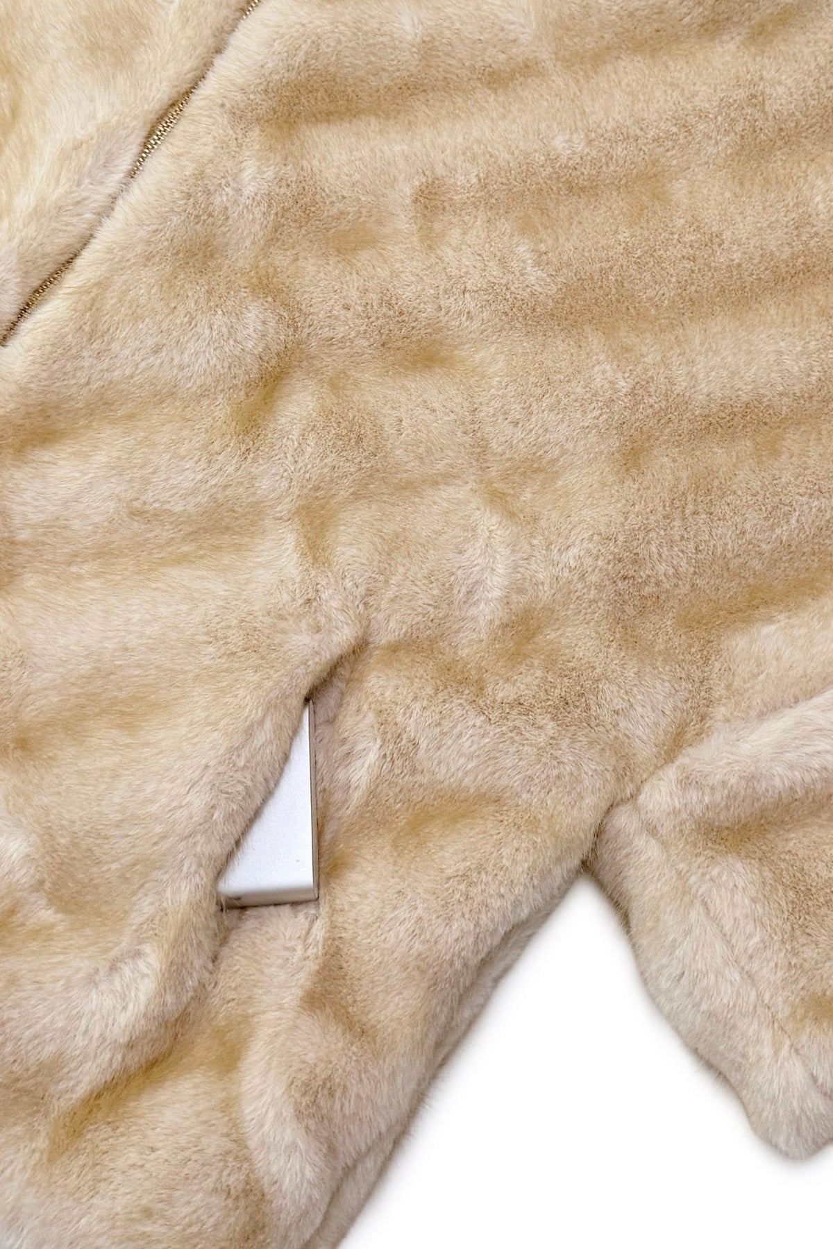 Faux Fur Chevron Cape Jacket