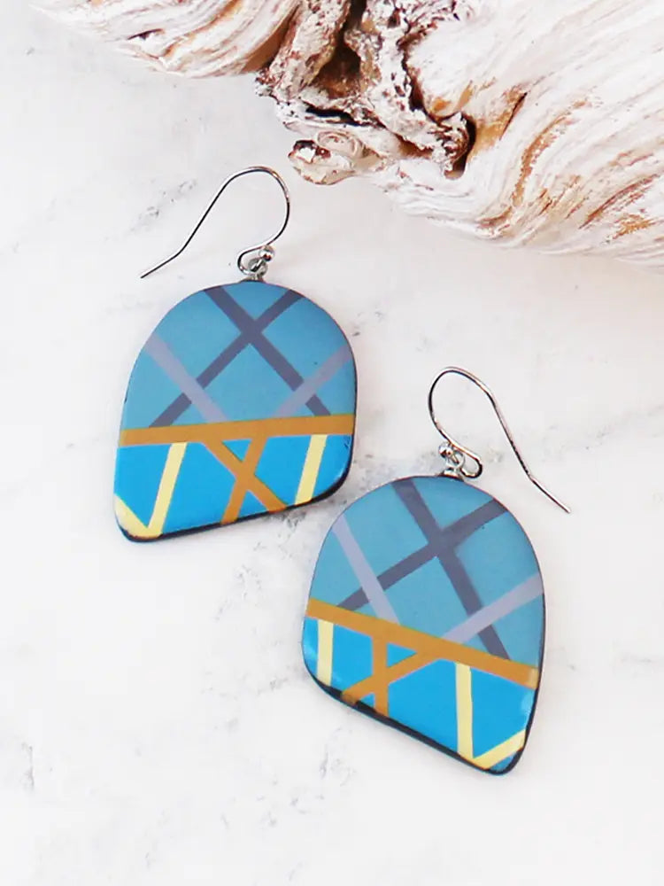 Suzie Blue Resin Earrings