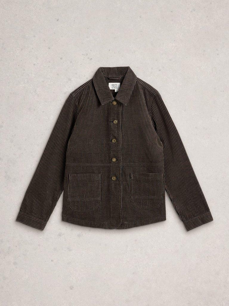 White Stuff Carrie Cord Jacket- Striped-Coats & Jackets-White finn