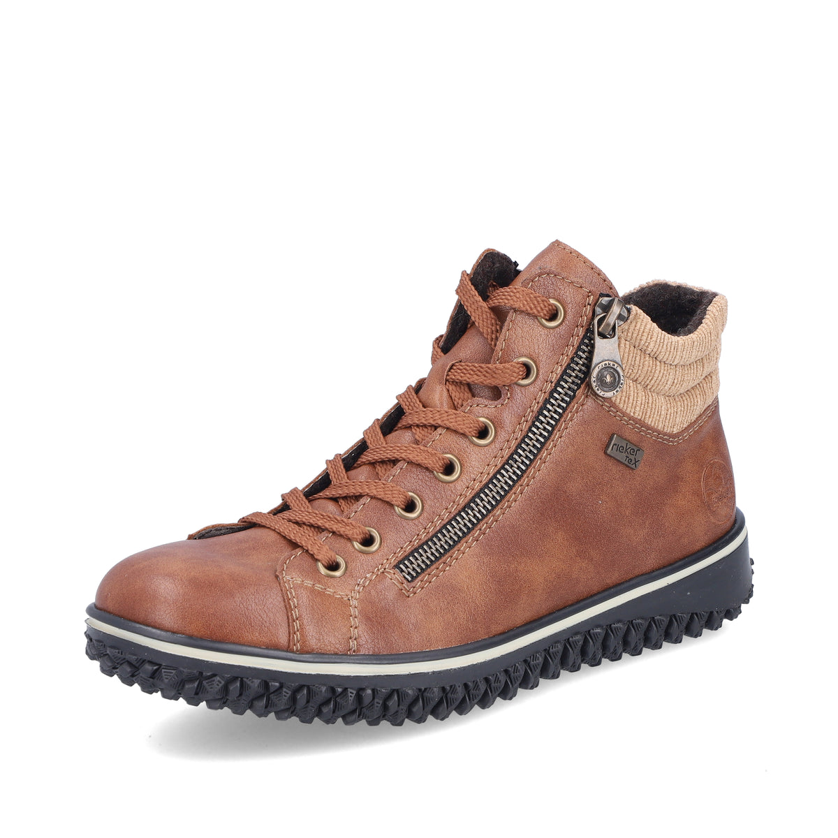 Rieker Tan Trainer Boot Z4263-Footwear-White finn