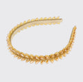 Crystal Teardrop Headband Gold-Headband-White finn