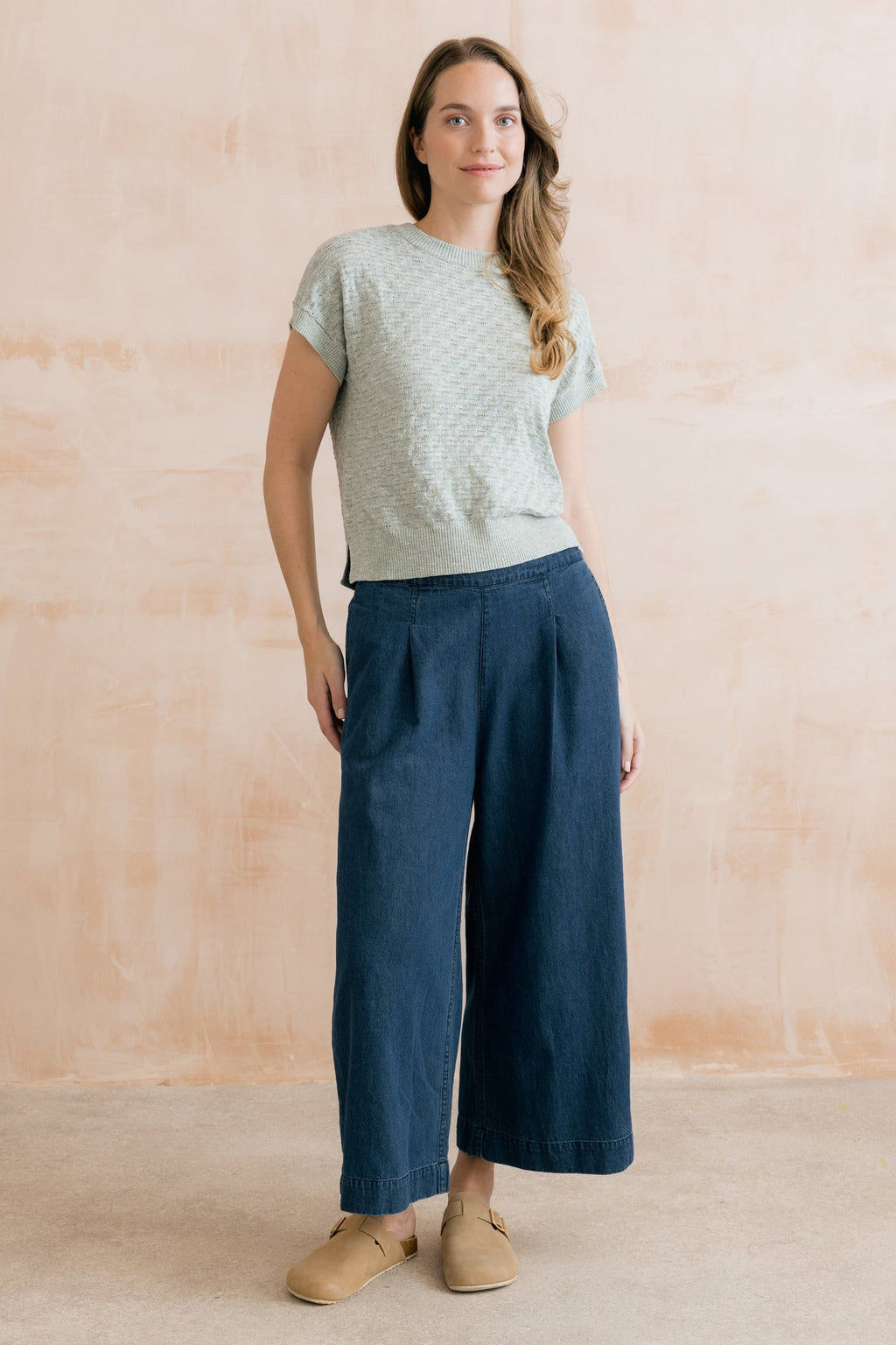 Lily and me Summer Trouser plain Linen Denim