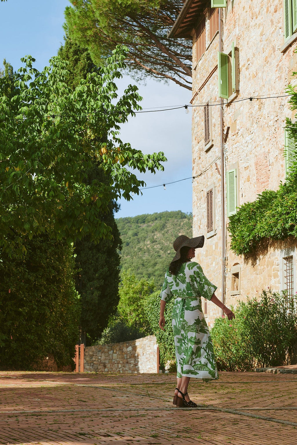 One Hundred Stars Giant Willow Green Obi Dress