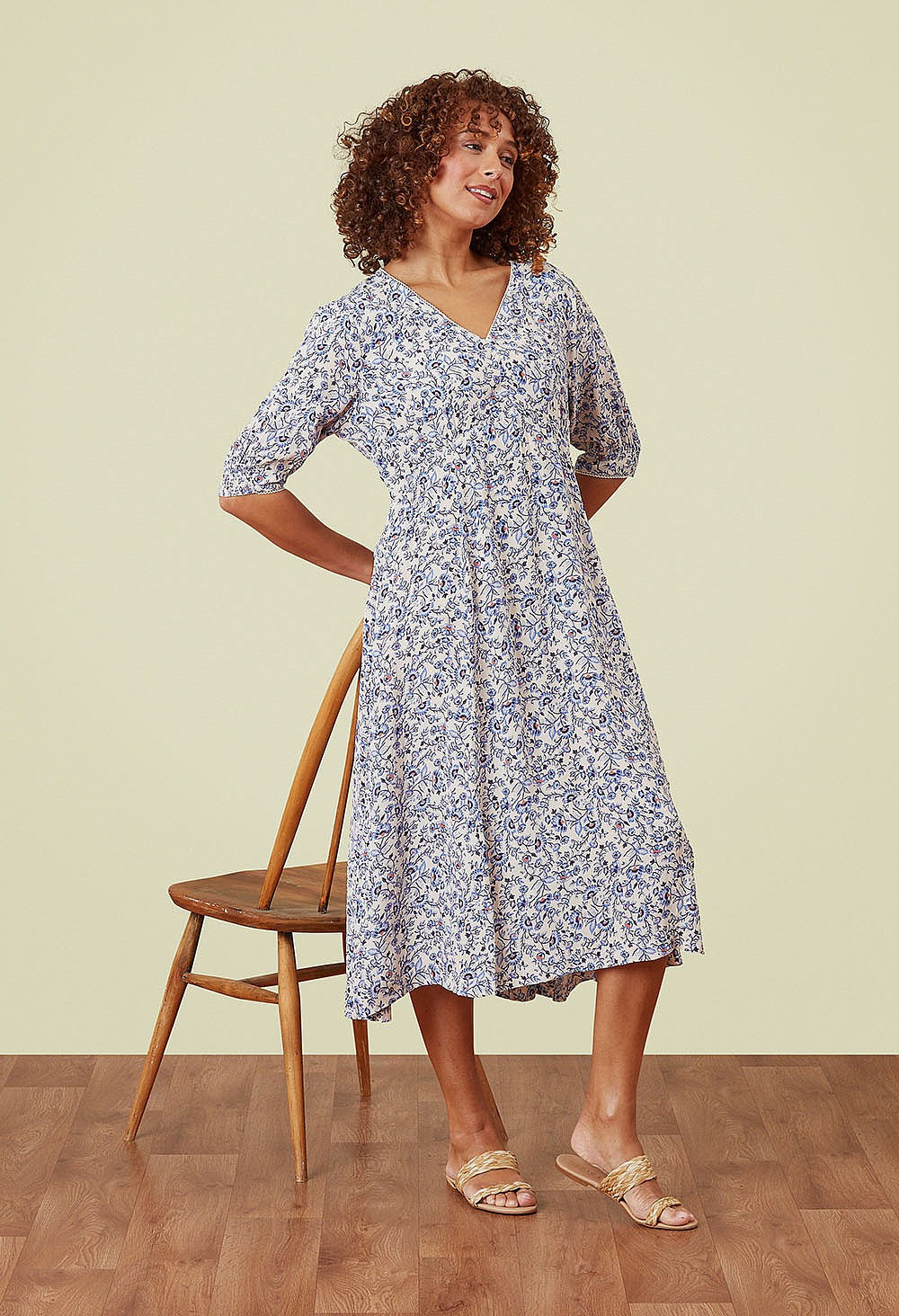 Adini VERONIQUE DRESS RIKISHA FLORAL-Dress-XS-Blue-