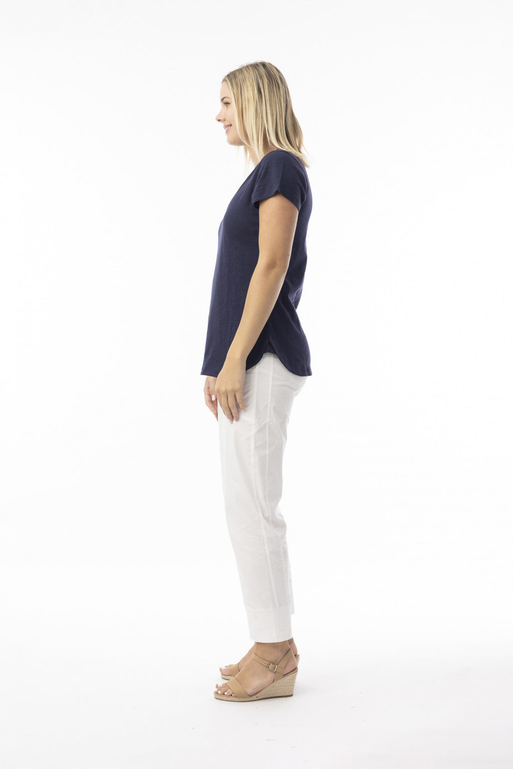 Orientique Knit Essentials Tee Crew-Orientique-White finn