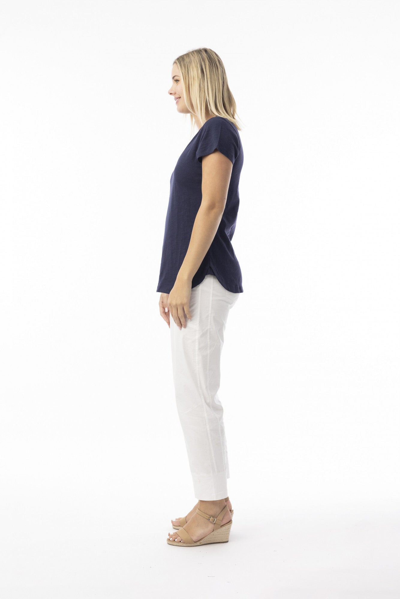 Orientique Knit Essentials Tee Crew-Orientique-White finn