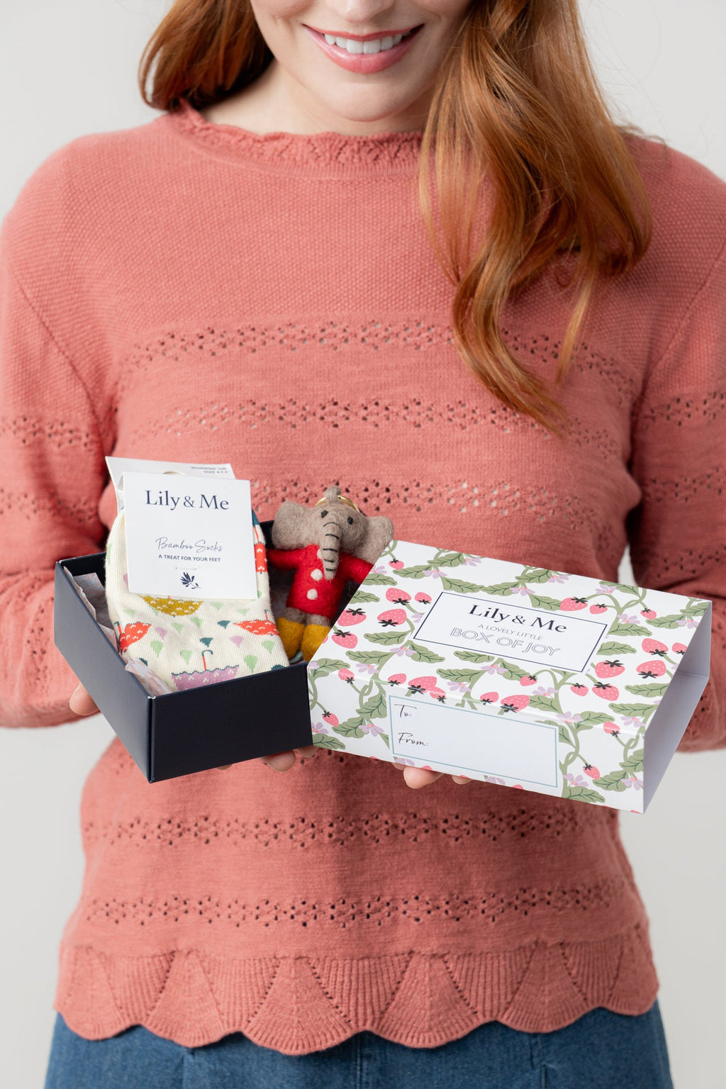Lily and Me Elodie Elephant Trainer Socks And Decoration Giftbox