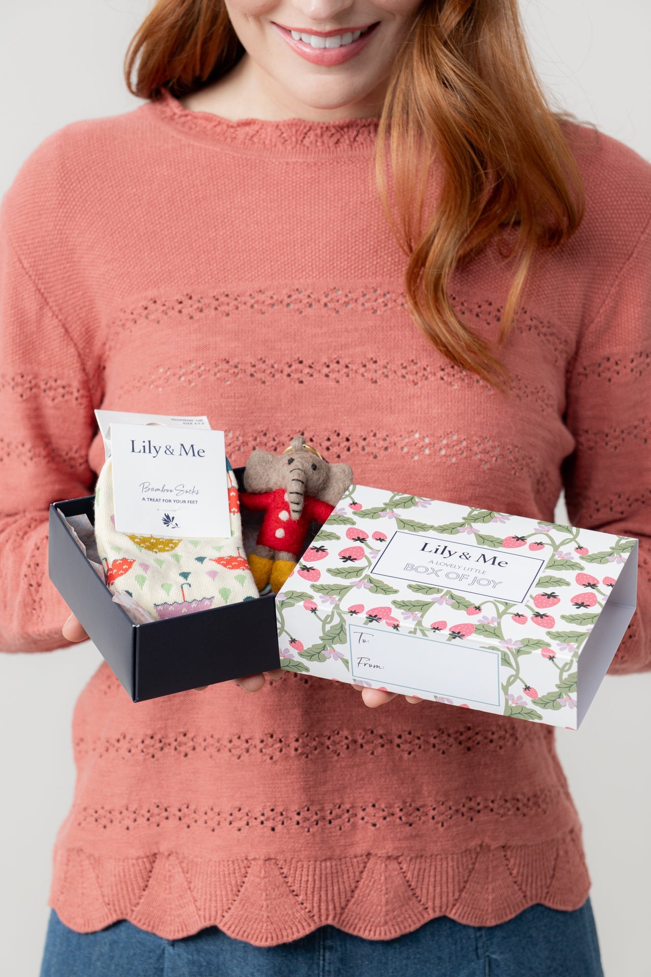 Lily and Me Elodie Elephant Trainer Socks And Decoration Giftbox