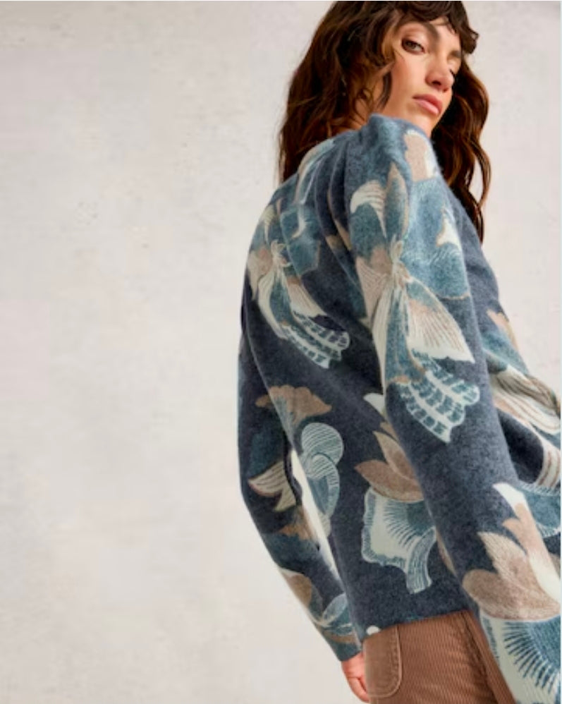 White Stuff Jodie Printed Foil Jumper