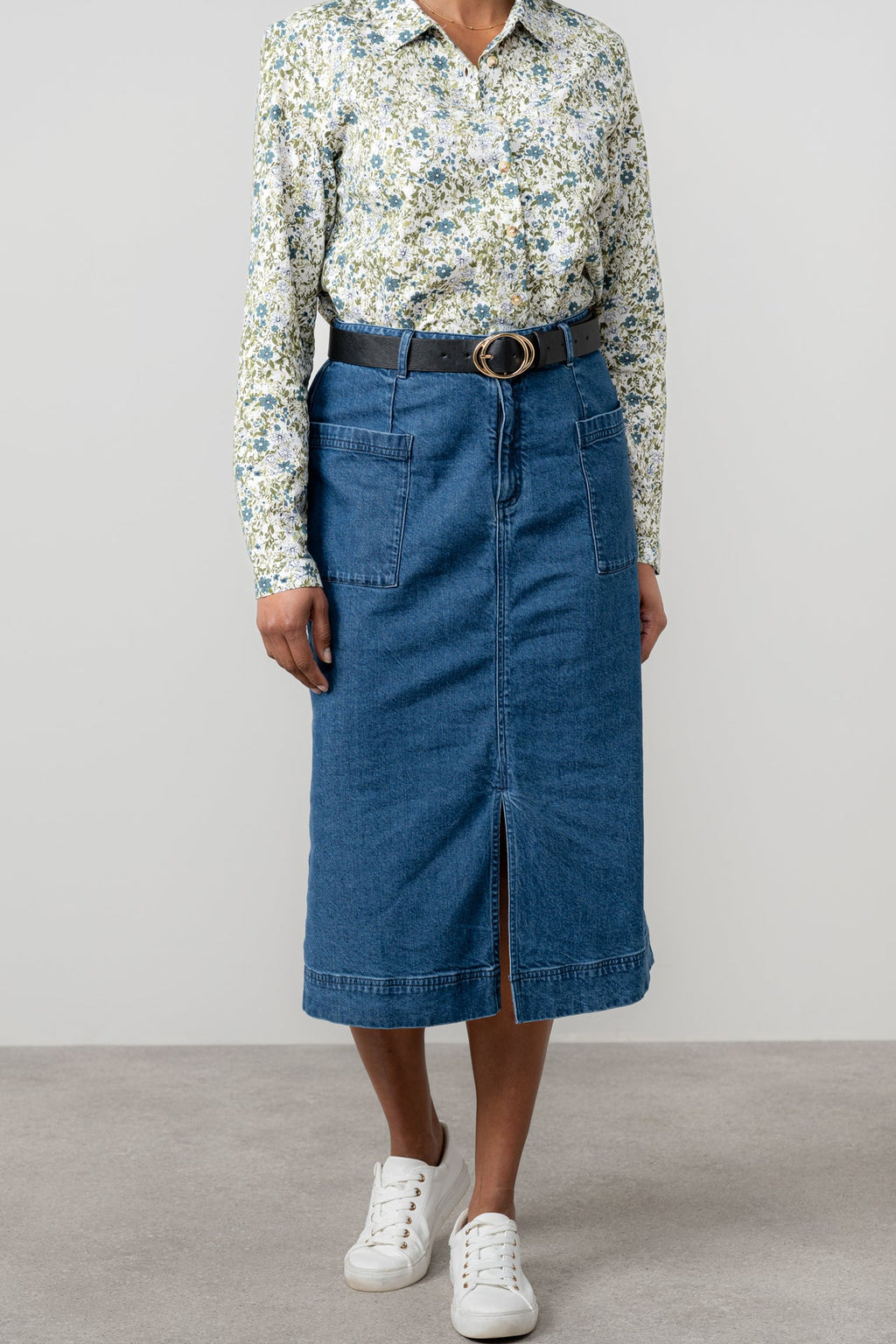 Lily and Me Penrose Skirt Plain-Skirts-White finn